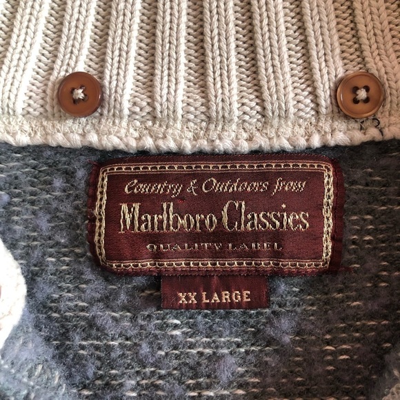 Marlboro Gray Turtleneck Sweater XL - Picture 5 of 14